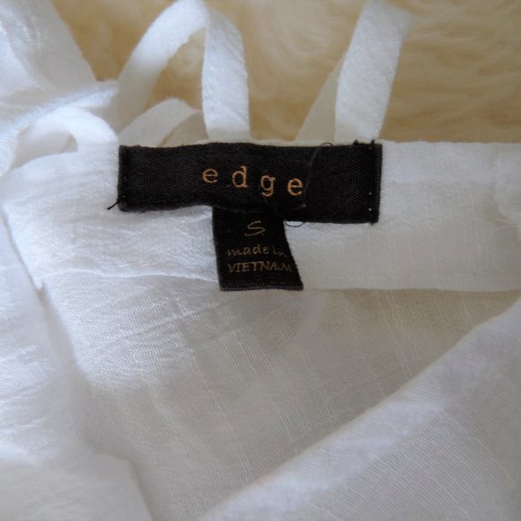 Short Sleeve Blouse Open Back, White - Picture 4 of 7